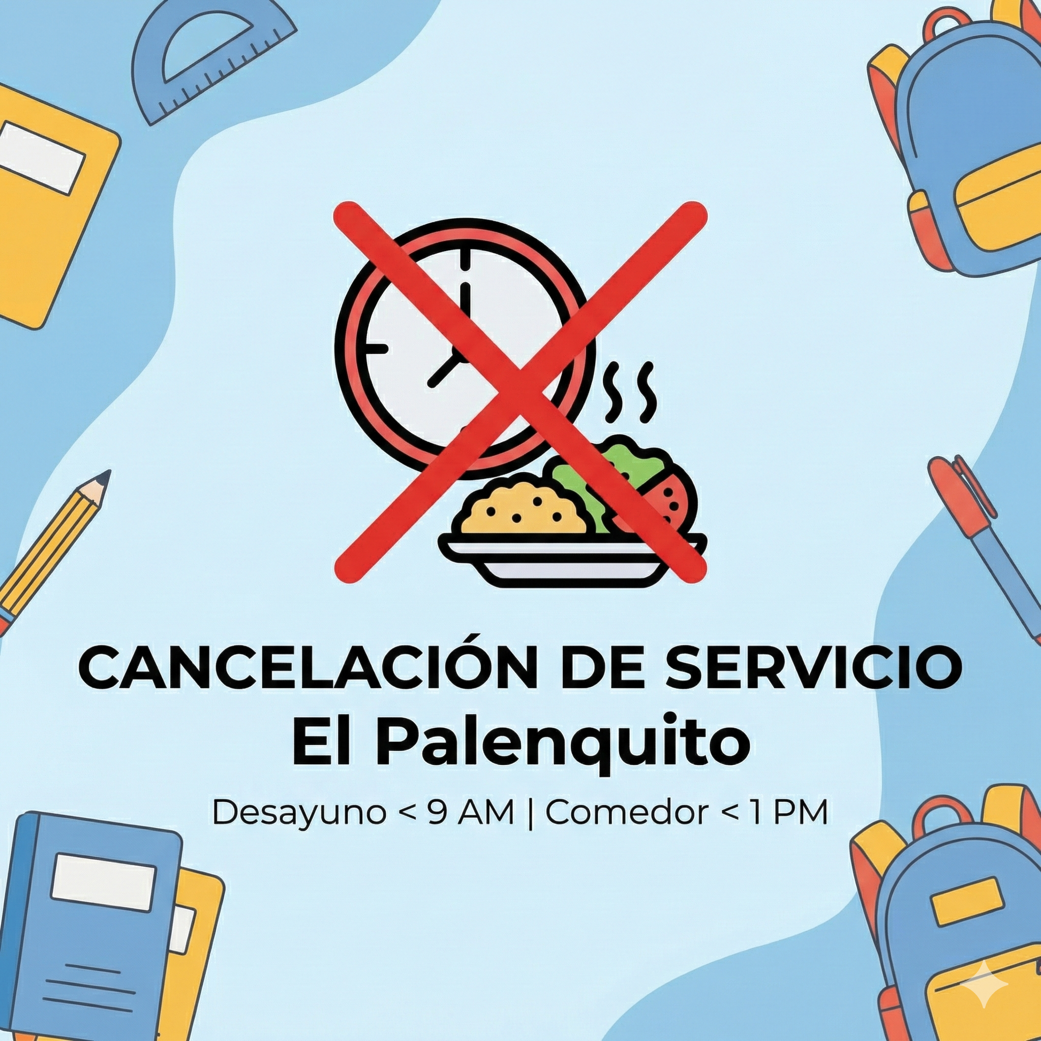 REPORTE DE CANCELACIÓN DEL COMEDOR