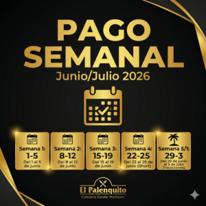 Pago semanal - Junio-julio 2026