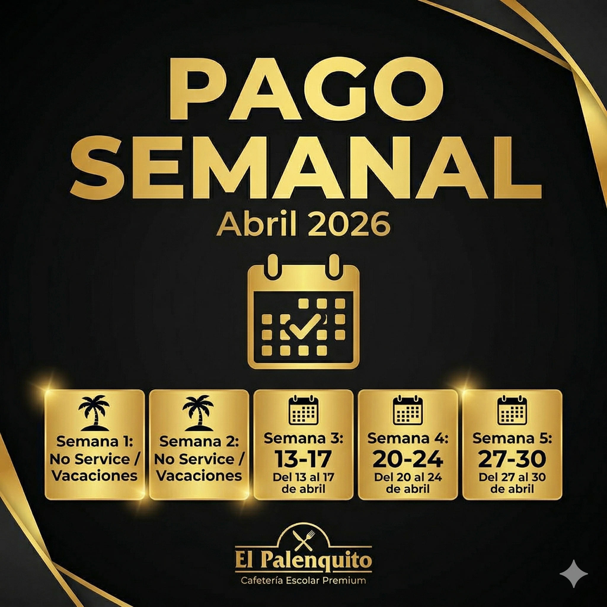 Pago semanal - ABRIL 2026